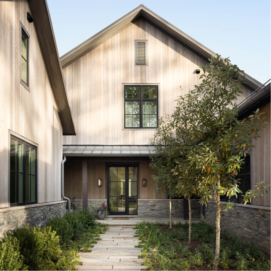 Exterior view of the Great Falls home, Alison Giese Interiors project